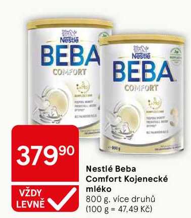 Nestlé Beba Comfort Kojenecké mléko, 800 g, více druhů 