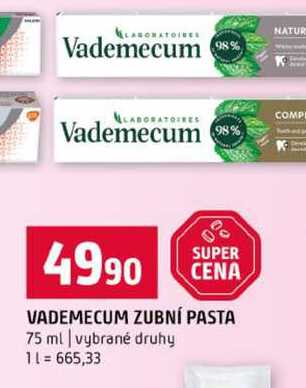 VADEMECUM ZUBNÍ PASTA 75 ml vybrané druhy