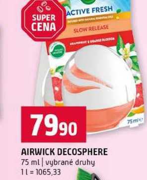 AIRWICK DECOSPHERE 75 ml vybrané druhy 
