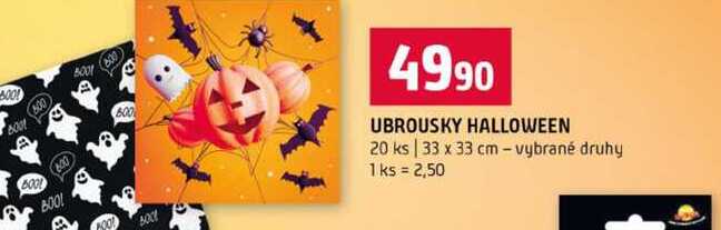 UBROUSKY HALLOWEEN 20 ks 33 x 33 cm vybrané druhy