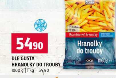DLE GUSTA HRANOLKY DO TROUBY 1000 g 