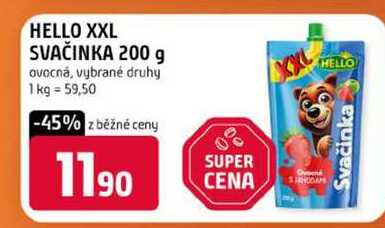HELLO XXL SVAČINKA 200 g ovocná, vybrané druhy 