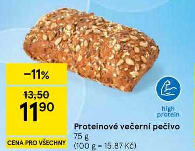 Proteinové večerní pečivo, 75 g