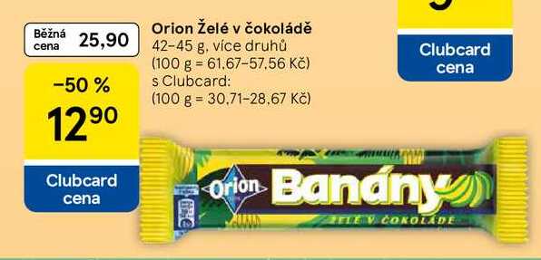 Orion Želé v čokoládě, 42-45 g, více druhů  