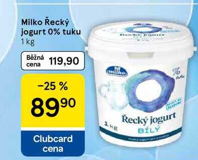 Milko Řecký jogurt 0% tuku, 1 kg 