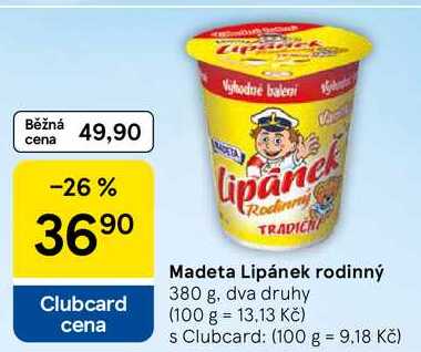 Madeta Lipánek rodinný, 380 g