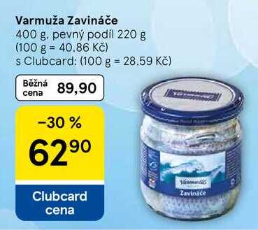 Varmuža Zavináče, 400 g. pevný podíl 220 g