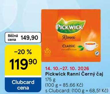 Pickwick Ranní Černý čaj, 175 g