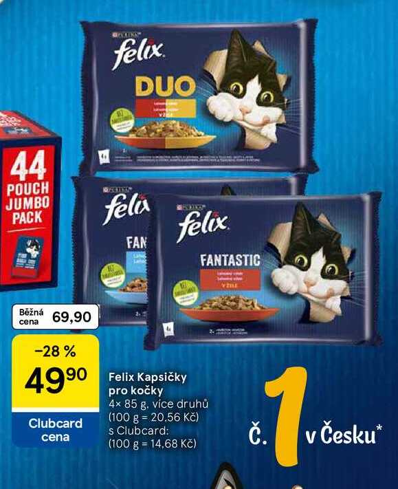 Felix Kapsičky pro kočky, 4× 85 g, více druhů