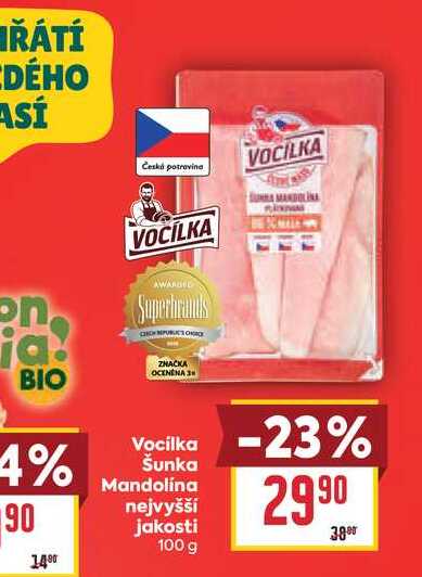 Vocilka Šunka Mandolina nejvyšší jakosti 100 g