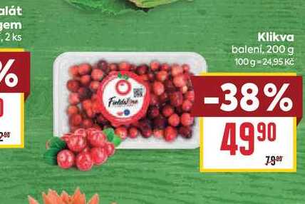 Klikva baleni, 200 g