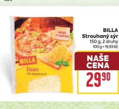 BILLA Strouhaný sýr 150 g