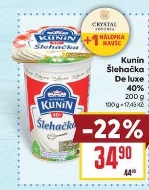 Kunín Šlehačka De luxe 40% 200 g 
