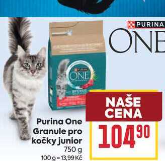 Purina One Granule pro kočky junior 750 g