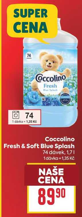 Coccolino Fresh Coccolino Fresh & Soft Blue Splash 74 dávek, 1,7l