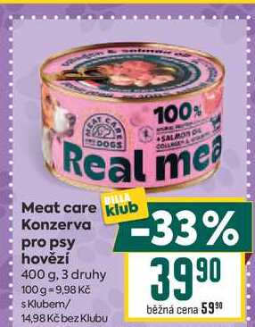 Meat care Konzerva pro psy hovězí 400 g