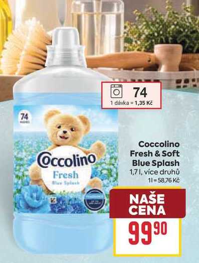 Coccolino Fresh & Soft Blue Splash 1,7l