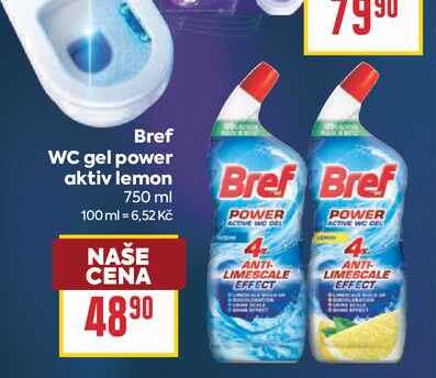 Bref WC gel power aktiv lemon 750ml