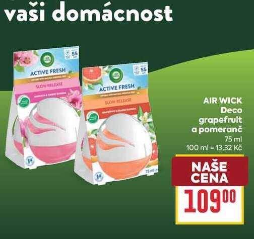 AIR WICK Deco grapefruit a pomeranč 75 ml