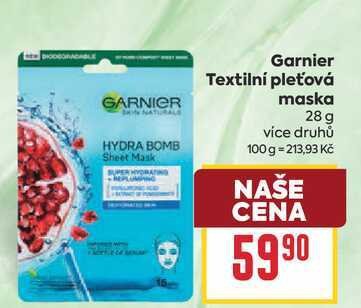 Garnier Textilní pleťová maska 28 g