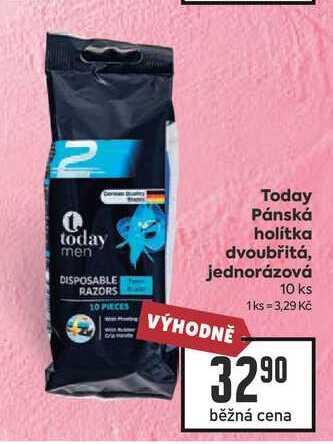 Today Pánská holitka dvoubřitá, jednorázová 10 ks