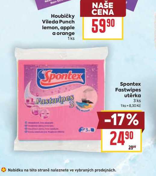Spontex Fastwipes utěrka 3 ks