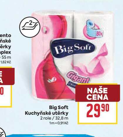 Big Soft Kuchyňské utěrky 2 role