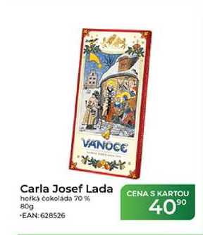 Carla Josef Lada hořká čokoláda 70% 80g