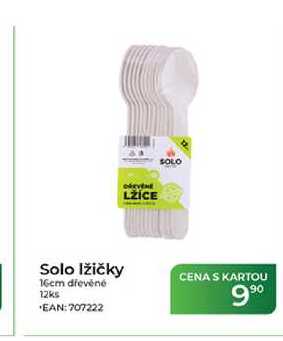 Solo lžičky 16cm dřevěné 12ks