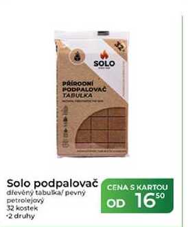 Solo podpalovač dřevěný tabulka/ pevný petrolejový 32 kostek