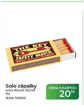 Solo zápalky extra dlouhé ZED45 1ks