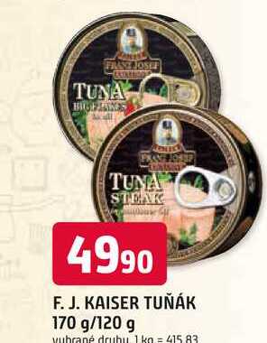 F. J. KAISER TUŇÁK 170 g/120 g