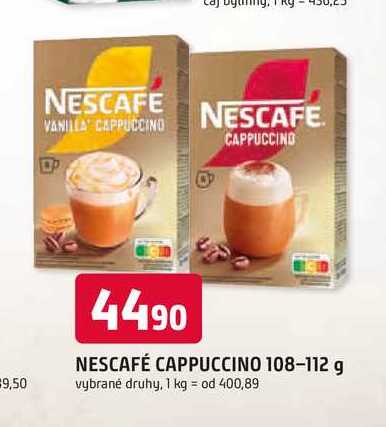 NESCAFÉ CAPPUCCINO 108-112 g 