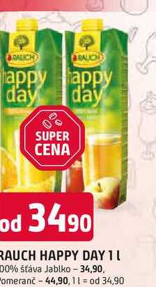 Rauch Happy Day džus 100% 1l, vybrané druhy