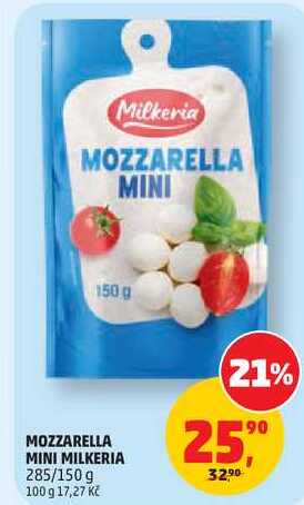 MOZZARELLA MINI MILKERIA, 285/150 g
