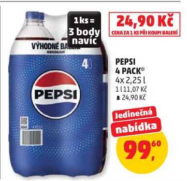 PEPSI 4 PACK, 4 x 2,25 l