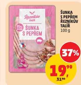 ŠUNKA S PEPŘEM ŘEZNÍKŮV TALÍŘ, 100 g