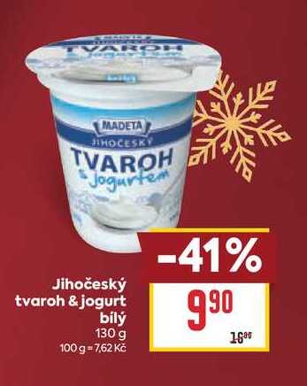 Jihočeský tvaroh & jogurt bílý 130 g 