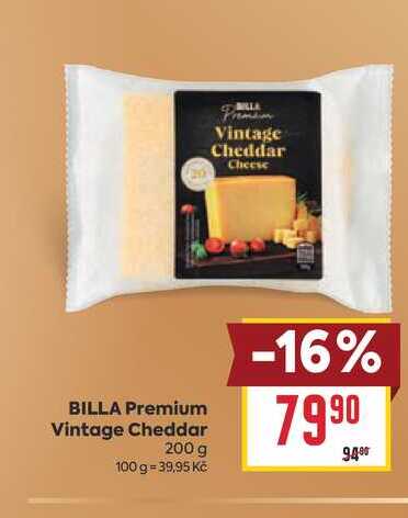 BILLA Premium Vintage Cheddar 200 g