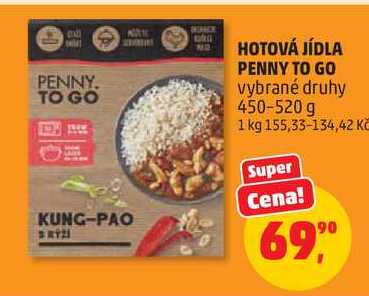 HOTOVÁ JÍDLA PENNY TO GO vybrané druhy, 450-520 g  
