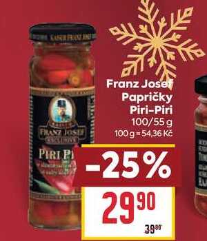 Franz Jose Papričky Piri-Piri 100/55 g