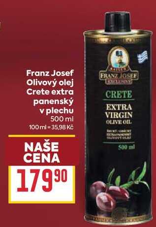Franz Josef Olivový olej Crete extra panenský v plechu 500 ml 