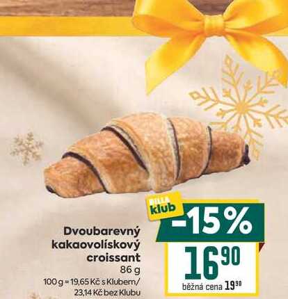 Dvoubarevný kakaovolískový croissant 86 g