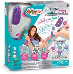 Airbrush tetovací studio s příslušenstvím 20 šablon