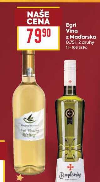 Egri Vina z Maďarska 0,75l