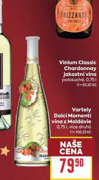 Vartely Dolci Momenti vína z Moldávie 0,75l