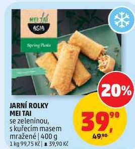JARNÍ ROLKY MEI TAI se zeleninou, s kuřecím masem mražené, 400 g