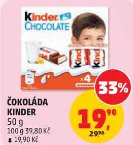 ČOKOLÁDA KINDER, 50 g  