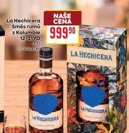 La Hechicera Směs rumů z Kolumbie 12-21YO 0,7l