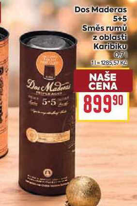 Das Madensi 5-5 Dos Maderas 5+5 Směs rumů z oblasti Karibiku 0,7l